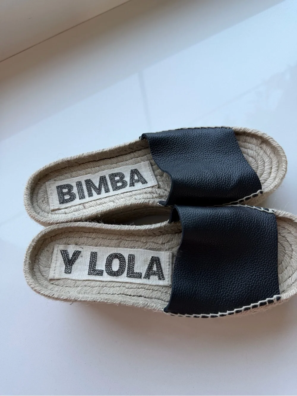 Classic Black Platform Espadrille Slide - Bimba